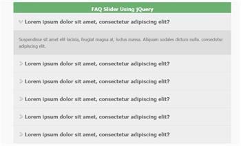 簡單實用的jQuery FAQ手風琴特效