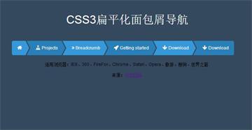 扁平化CSS3面包屑導航