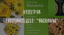好的字體讓你的網(wǎng)頁設(shè)計(jì)“傾國傾城”