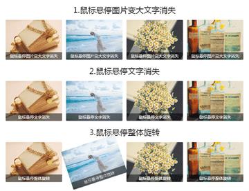 css3鼠標滑過圖片文字動畫特效