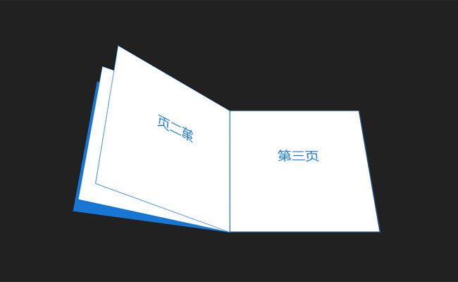 純CSS3實現逼真的翻書效果