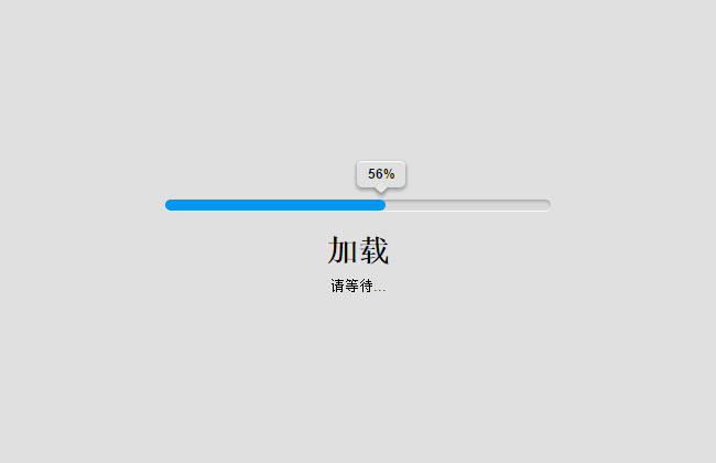 jquery css3進度條加載特效