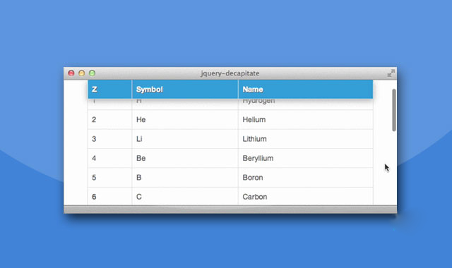 jquery基于bootstrap的表格頭固定
