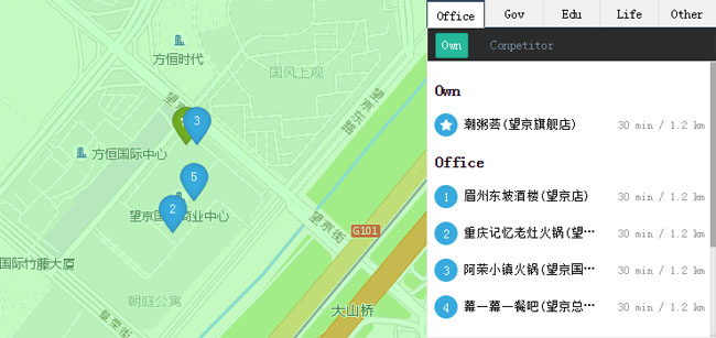 基于高德地圖api熱門商家
