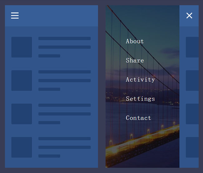 CSS3移動手機菜單