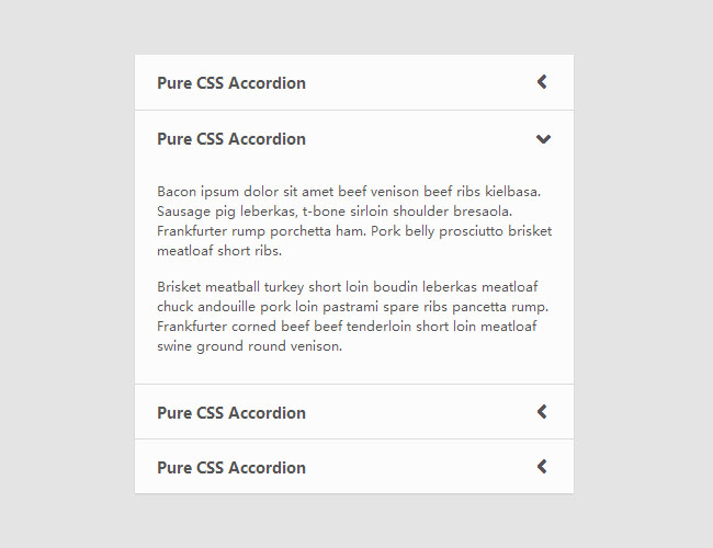 純CSS3滑動手風琴菜單