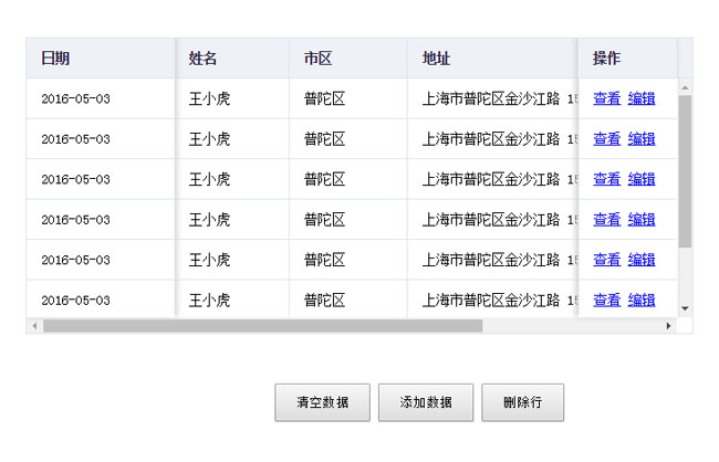 jQuery表格頂部右側固定滾動