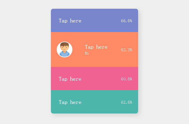 CSS3帶頭像手風琴菜單