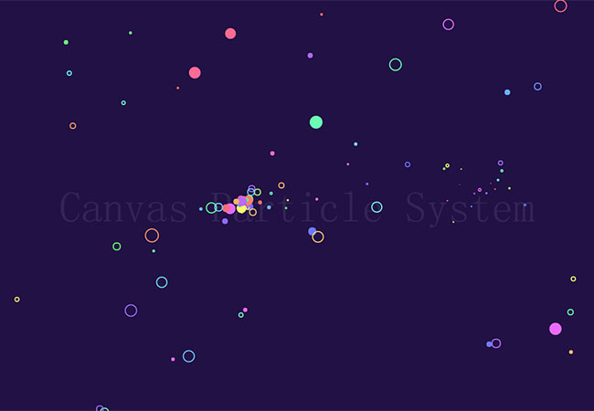 Canvas懸浮圓點衍生動畫