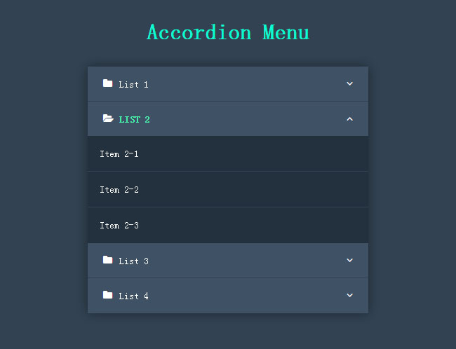 CSS3手風(fēng)琴下拉菜單
