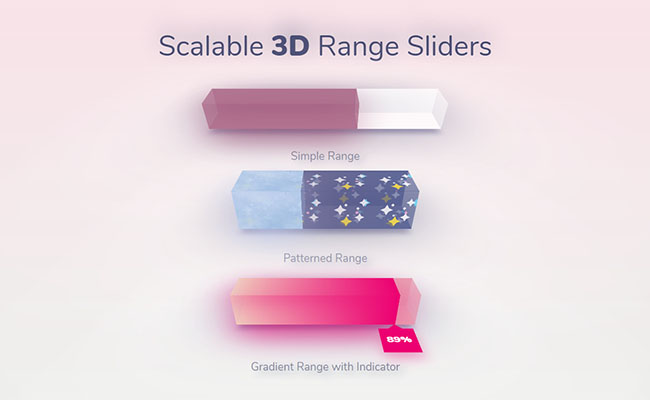 CSS3 3D滑塊進度條拖動動畫