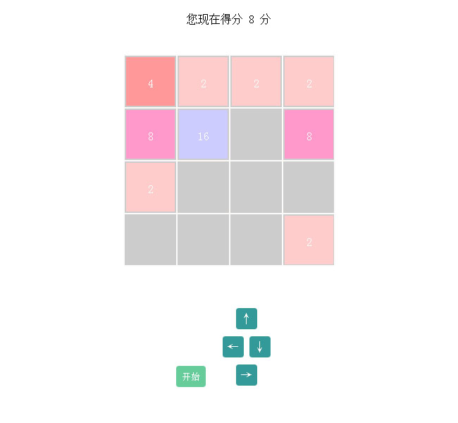 jQuery2048數字游戲