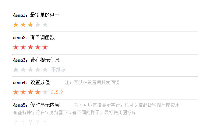 jQuery星級評分插件lq-score