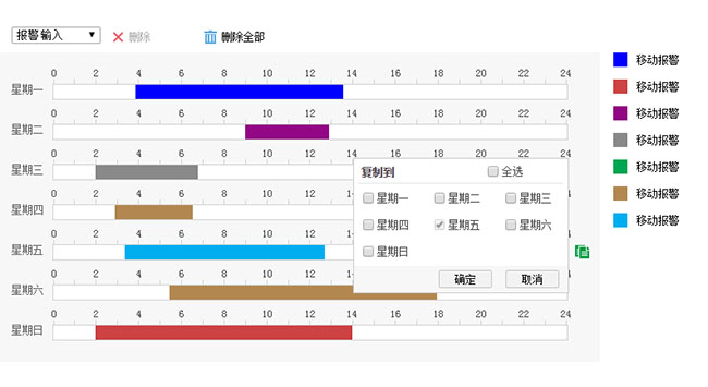 jQuery自定義報警時間軸