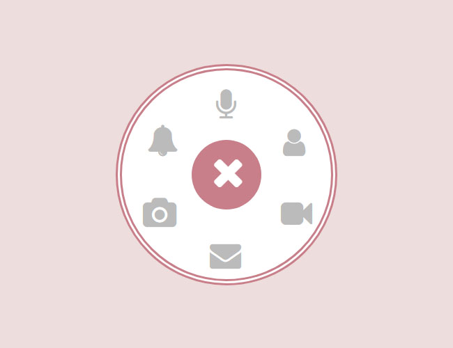 CSS3交互式圓形菜單