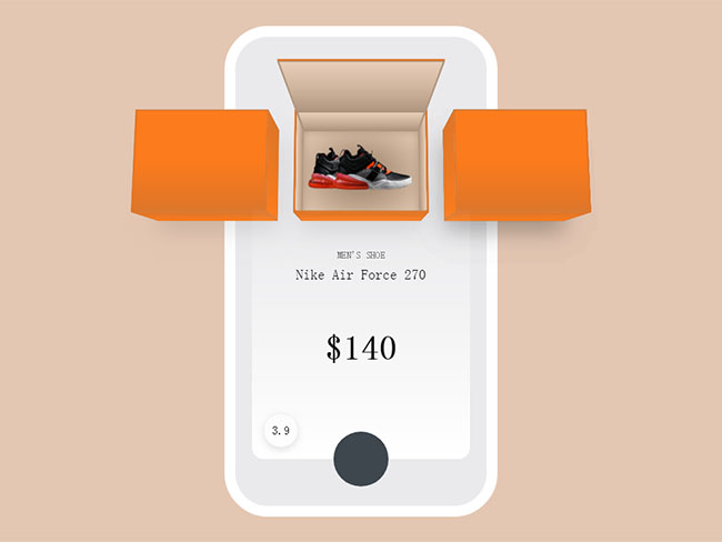 CSS3創意3D鞋子產品切換