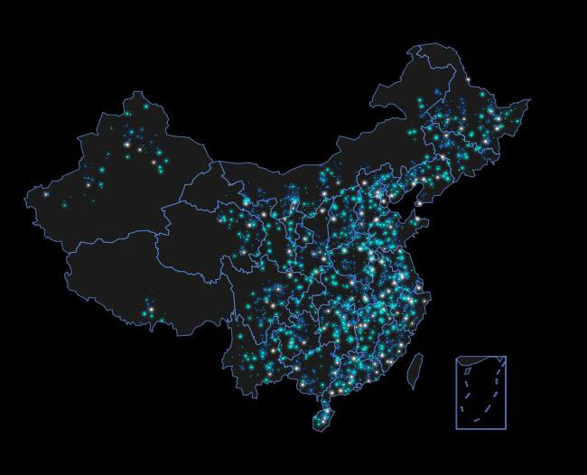 echarts全國熱點活躍地區地圖