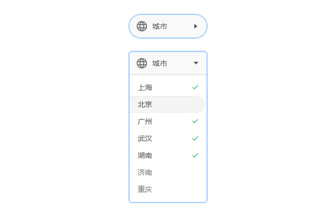 CSS3下拉城市選擇多選