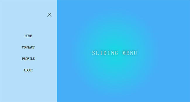 CSS3左側側邊滑動菜單