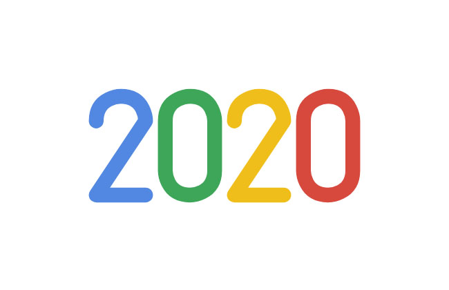 仿谷歌2020數字SVG動畫特效