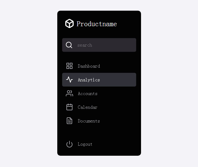 CSS3后臺管理垂直導航