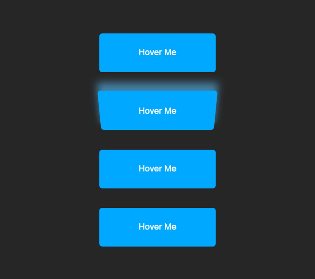 CSS3懸停按鈕變形發光特效