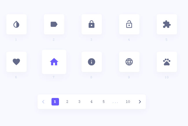 vue.js圖標列表分頁實例