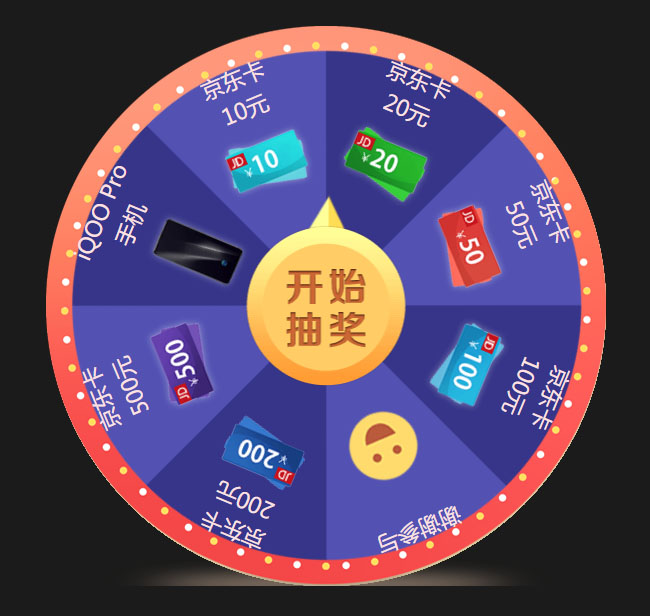 jQuery藍色的大轉盤抽獎