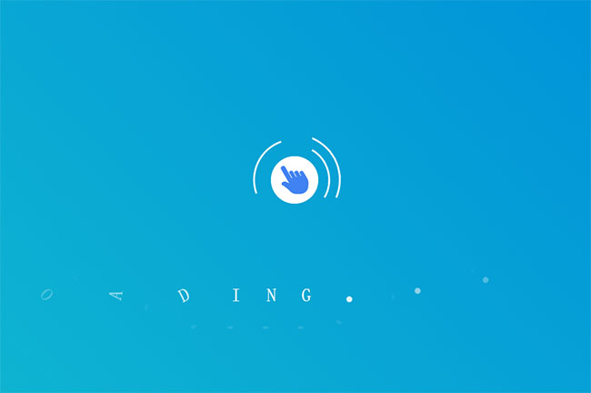 CSS3藍色漸變背景Loading特效
