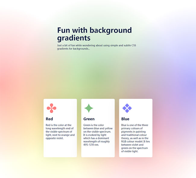 CSS3簡約大氣背景漸變特效