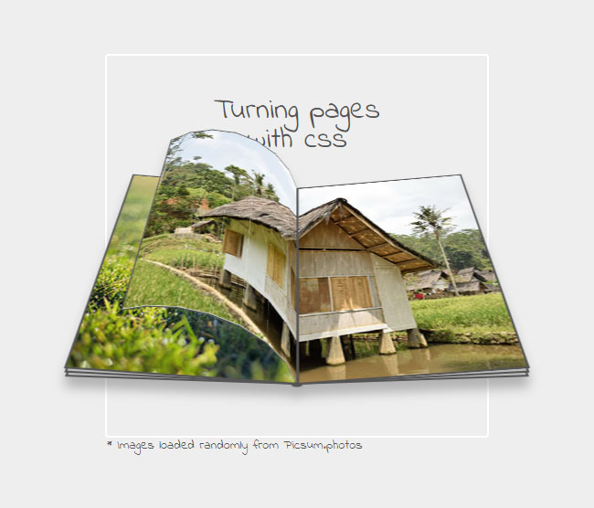 CSS3實現書本自動翻頁特效