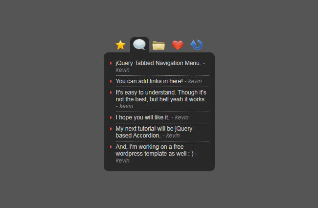 jQuery Tab標(biāo)簽選項卡切換菜單