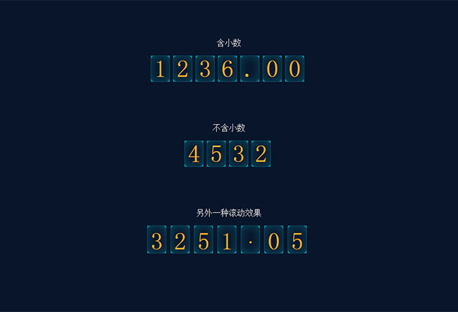 jQuery數(shù)字翻頁滾動展示效果