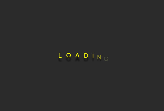 黑金色Loading文字加載特效