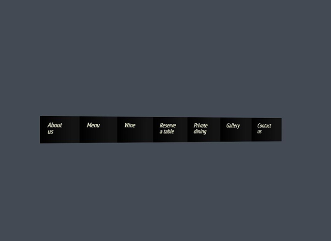 CSS3炫酷精美3D橫向菜單