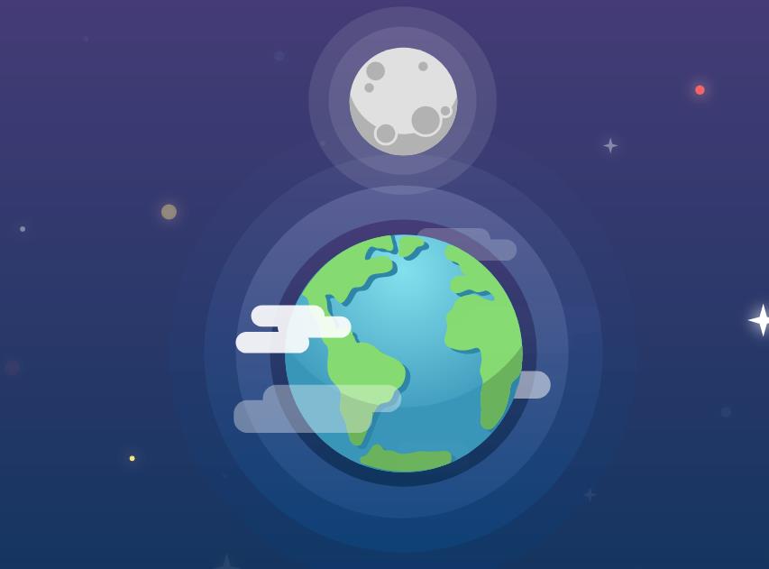 svg地球晝夜交替背景動畫特效